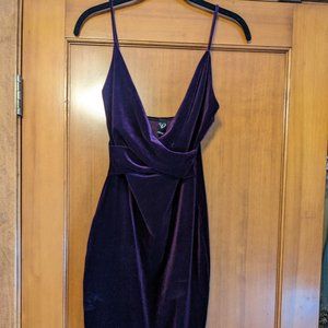 Windsor Velvet Purple slip  dress